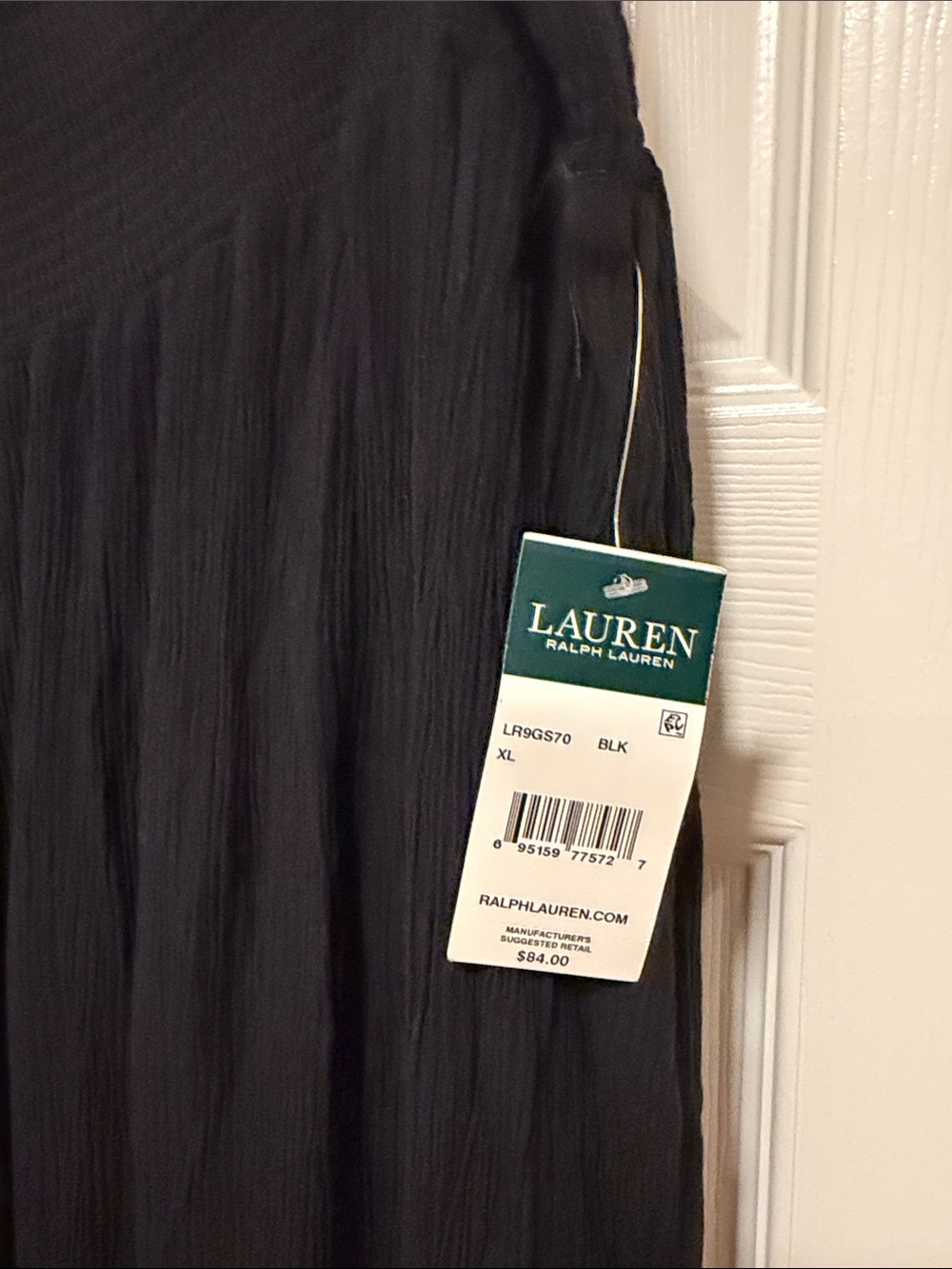 Ralph Lauren Black Wide-Leg Pull-On Knit Pants - Picture 3 of 8